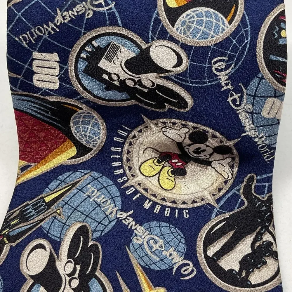Mickey Mouse Walt Disney World 100 Year of Magic Mens Silk Tie